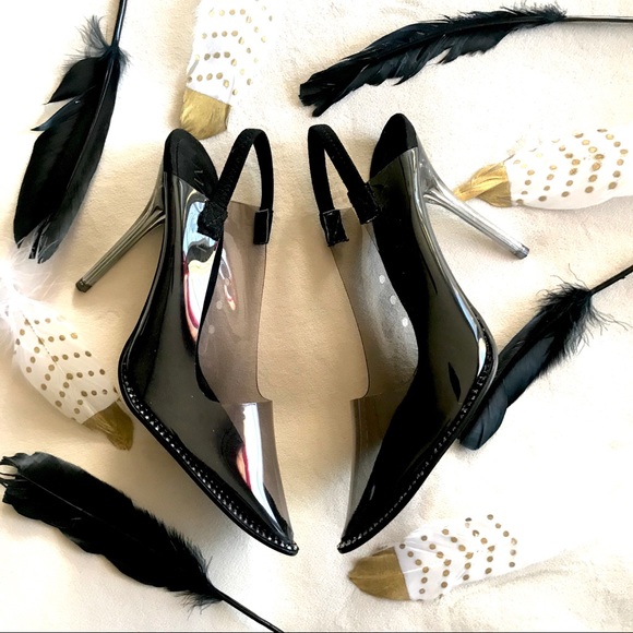 ✨New! Transparent Lucite Slip On Heels - Picture 2 of 8
